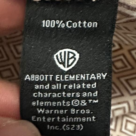 Abbott Elementary Men’s Western Shirt XL Beige Diamond Print Button Down $54 NWT - Picture 6 of 6